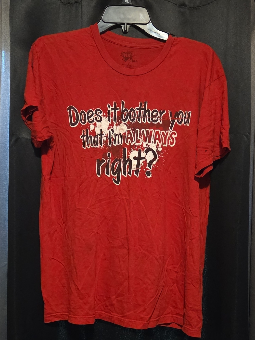 Men's Red Short-Sleeve Graphic Tee - Confidence Statement
